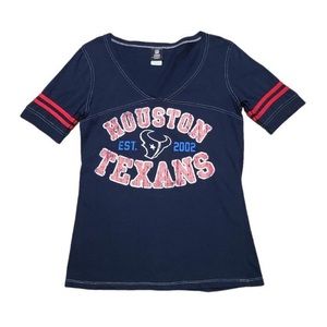 NFL Houston Texans EST 2002 Graphic Navy Blue Short Sleeve T Shirt Size M
